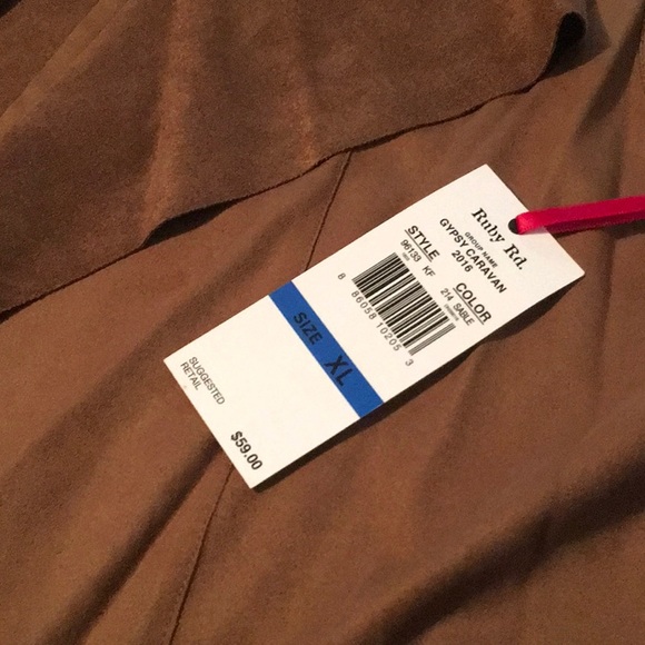 Ruby Rd. Brown vest - Picture 3 of 7